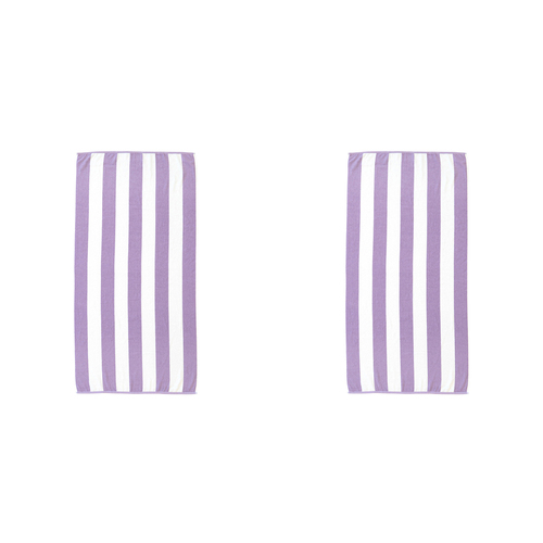 2PK Bambury Cotton Ecobeach Towel Soft 75x150cm - Lilac