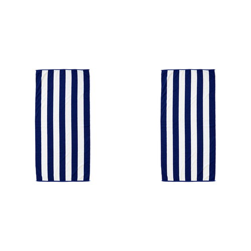 2PK Bambury Cotton Ecobeach Towel 75x150cm - Royal Blue