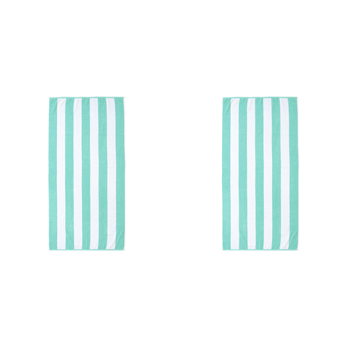 2PK Bambury Cotton Ecobeach Towel 75x150cm - Turquoise