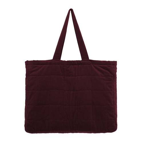 Bambury Nuno Cotton/Velvet Tote Beach Bag 245GSM Sangria