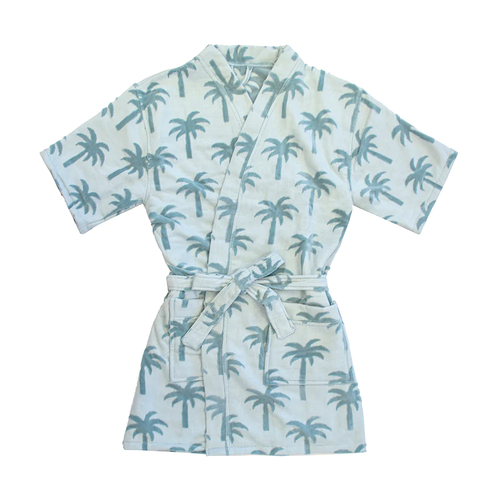 Bambury Palm Summer Cotton Robe Adult One Size - Surf