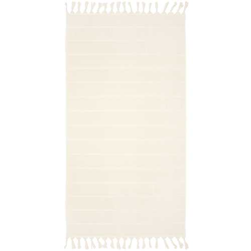 Bambury Ultra soft Durable Santorini Beach Towel Ivory 90 x 170cm Cotton Woven