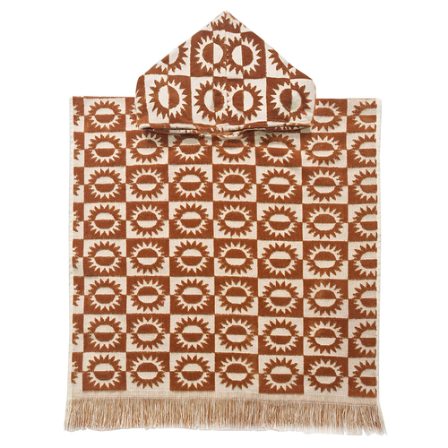 Bambury Home Living Ultra soft Sola Kids Poncho Spice Cotton Woven
