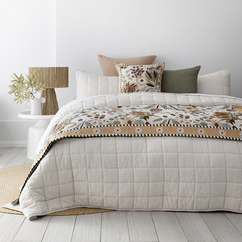 Bambury Laveau Coverlet Set Pebble Queen/King Bed Woven Home