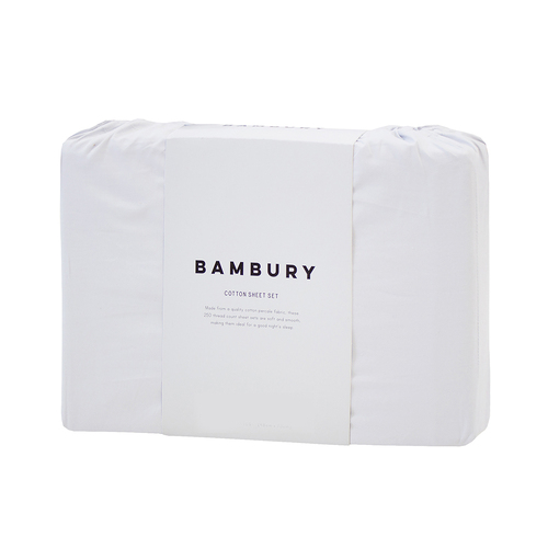 Bambury Size Split King Cotton Sheet Set White Home Bedding