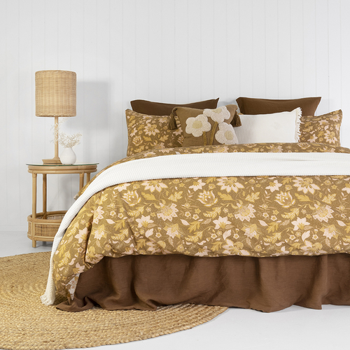 Bambury Melati Quilt Cover Set King Bed Soft Touch Woven Home