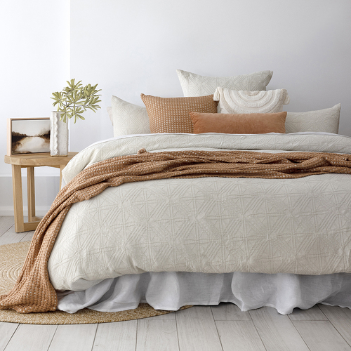 Bambury Zalla Quilt Cover Set Super King Bed Soft Touch Woven Home
