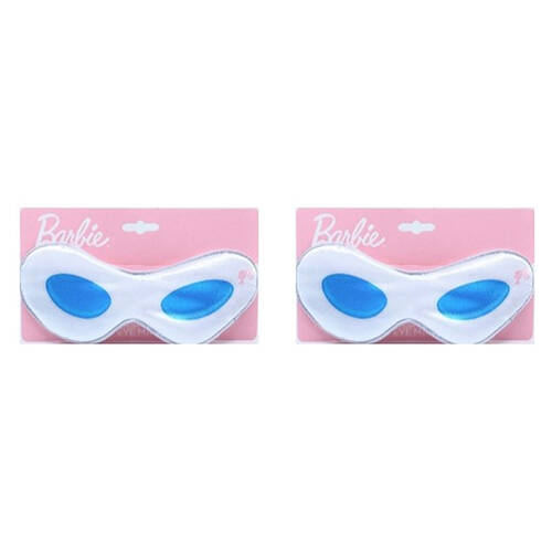 2PK Barbie Kids/Children Eye Mask Travel Sleeping Cover White w/ Adjustable Strap