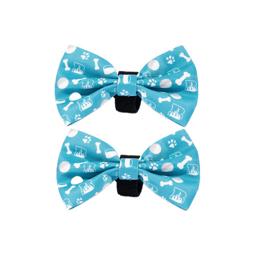2PK The Stubby Club BBL Brisbane Heat Dog Velcro Bowtie