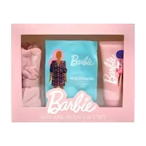 Barbie Pamper Set 100ml Lotion 20ml Sheet Mask w/ Headband Kids/Children Pink