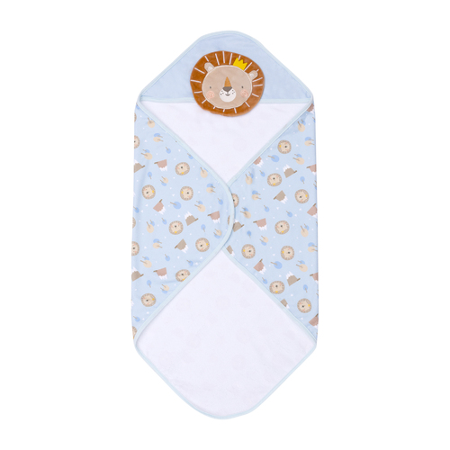 Splosh Baby/Infnat Lion Cotton Hooded Towel 79cm Blue 0+