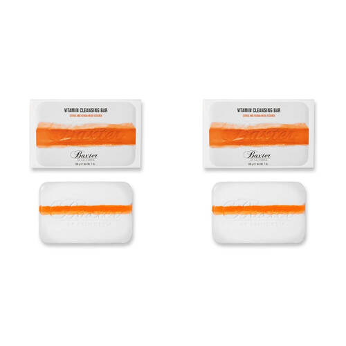 2PK Baxter of California Vitamin Cleansing Bar Citrus & Herbal Musk 198g