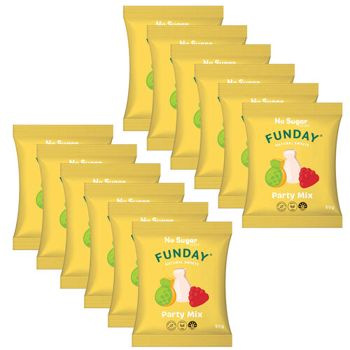 12pc Funday 50g Natural Sweets Party Mix No Sugar Added