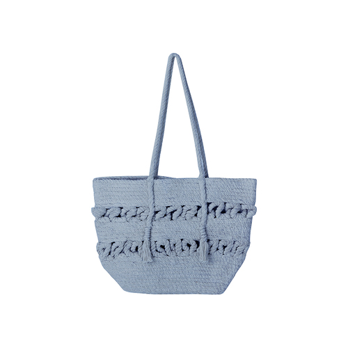 Bambury Ultra soft Moby Tote Shopping/Carry Bag 50x35cm Blue Cotton