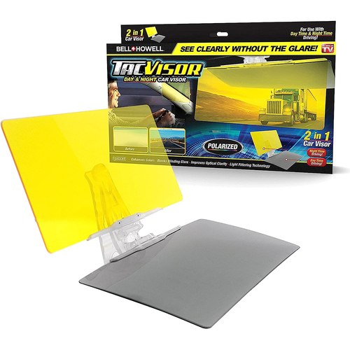 TV Shop Tac Visor Antiglare Car Visor Day/Night Black