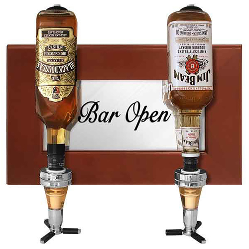 Timber 2 Way Wall Mounted Liquor Dispenser Drink Alcohol Display Holder