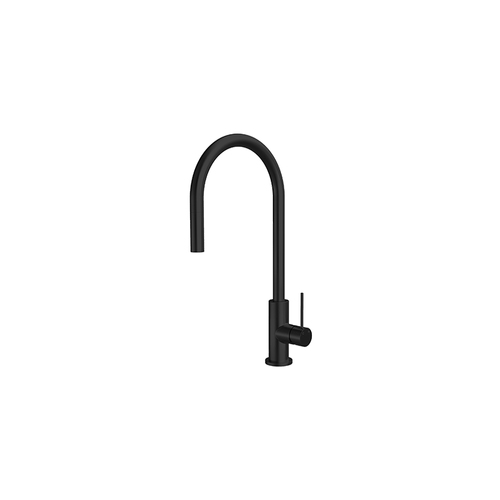 Belling Stainless Steel Gooseneck Pull-Out Mixer Tap - Matte Black