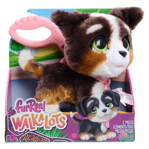 FurReal Walk-A-Lots Bernedoodle Interactive Plush Toy - Black White Tan 4y+