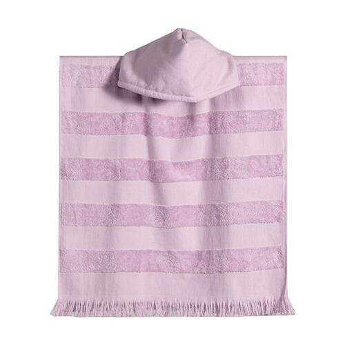 Canningvale Capresi Kids/Childrens Hooded Beach Towel Lilac Purple Stripe 3Y+