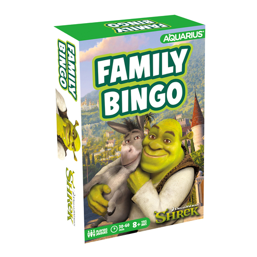Aquarius Family Bingo Cards Party Game Set Shrek 8y+
