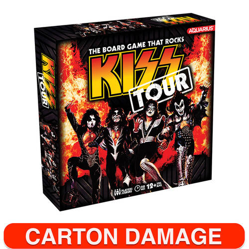 Aquarius KISS Tour Board Game w/ Metal Tour Bus 12y+