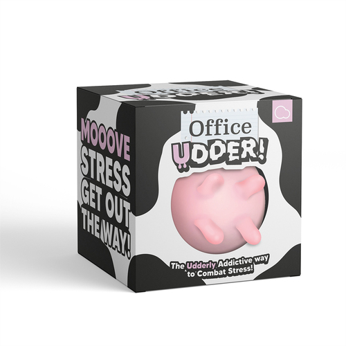 Bubblegum Stuff Office Udders Squishable Silicone Cow B*obs Sensory Toy