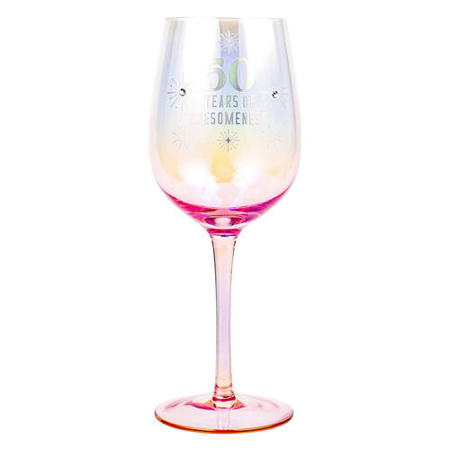 LMD 50th Holographic 430ml Stemmed Red Wine Glass Drinkware