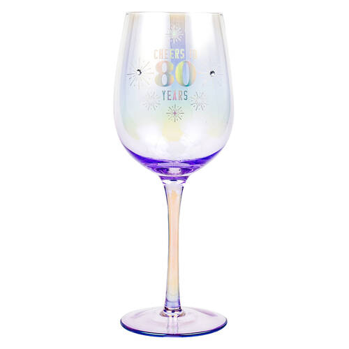 LMD 80th Holographic 430ml Stemmed Red Wine Glass Drinkware