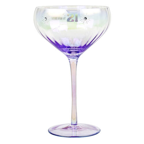 LMD 21st Holographic Stemmed 300ml Coupe Glass Drinkware