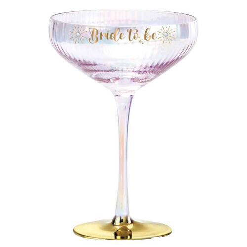 LMD Bride Holographic 300ml Stemmed Coupe Glass Drinkware