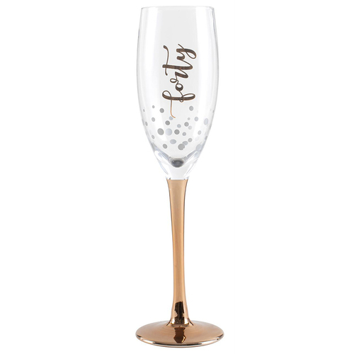 Forty Rose Gold Stem Champagne Glass 300ml 25cm Drinking Cup