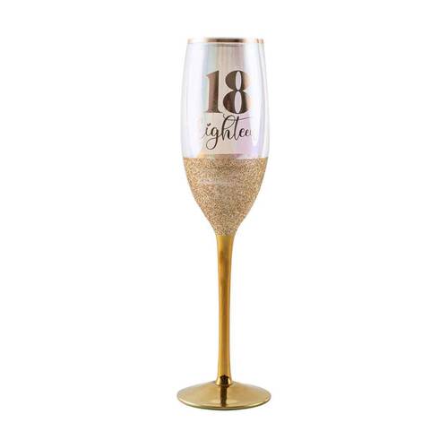 Glitterati 18th Champagne Stemmed Drinking Glass 150ml