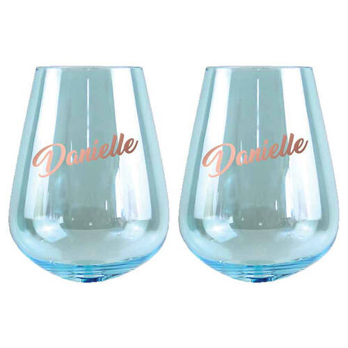 2pc Danielle Stemless 13cm/600ml Wine Glass Tumbler Set