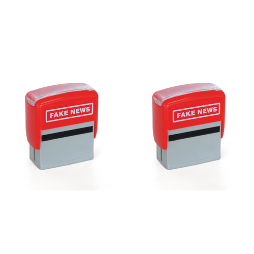 2PK Bubblegum Stuff Fake News Red Stamp School/Office Stationery 12y+