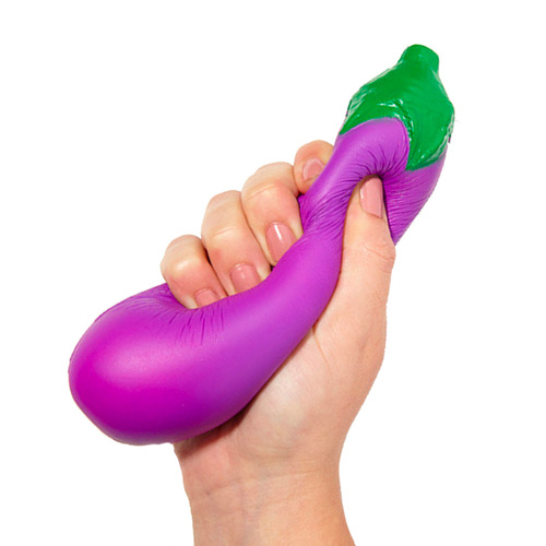 18cm Bubblegum Stuff Eggplant Stress Squeeze Toy