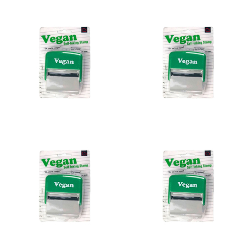 4PK Bubblegum Stuff Vegan Stamp Self-Inking Label Green Ink 15.5cm