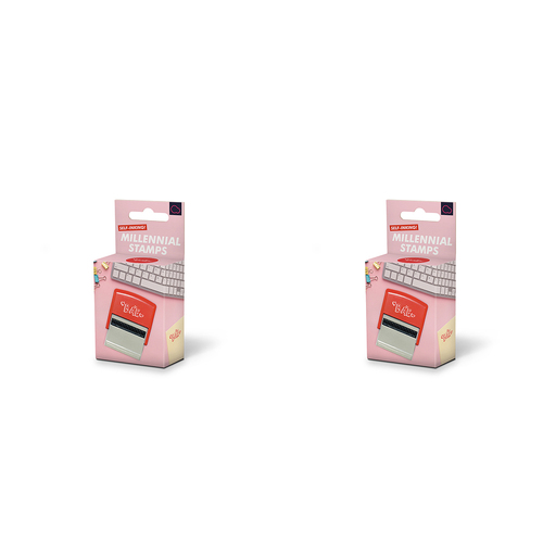 2PK Bubblegum Stuff Millennial Stamp Bae Self-Inking Label 11cm