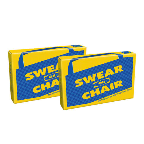 2PK Bubblegum Stuff Swear or Chair? Quick And Fun Novelty Card Game 18Y+