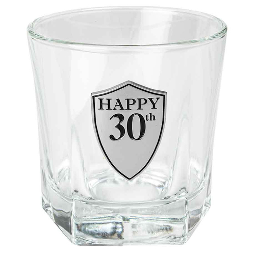 Birthday 30th Whisky Glass 210ml Tumbler Drinking Cup/Glass