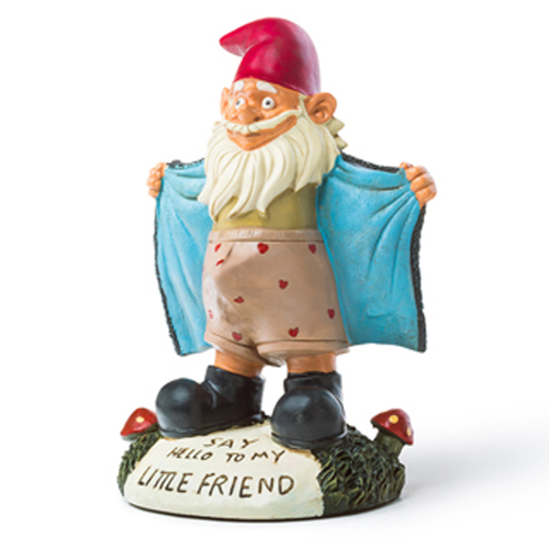 Bigmouth The Perverted Little Garden Gnome 9" Garden Decor