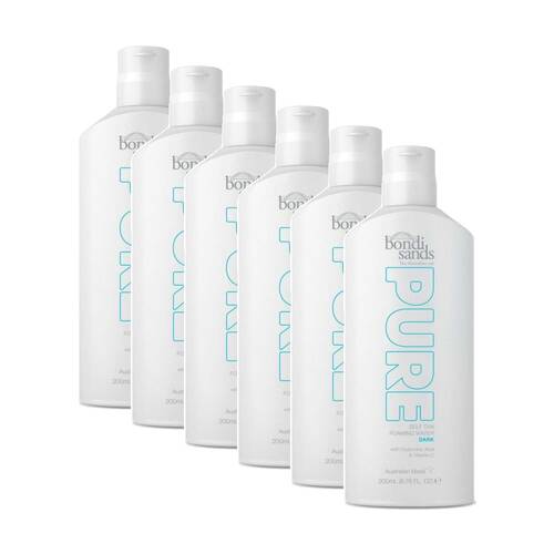 6PK Bondi Sands Pure Transparent Self Dark Tanning Water 200ml For Sensitive