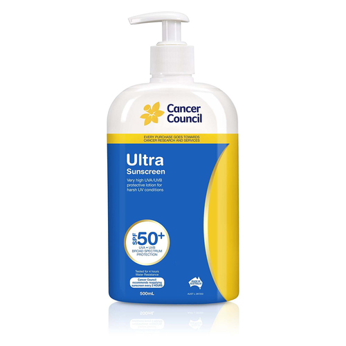 Cancer Council Ultra Sunscreen SPF50+ 500ml