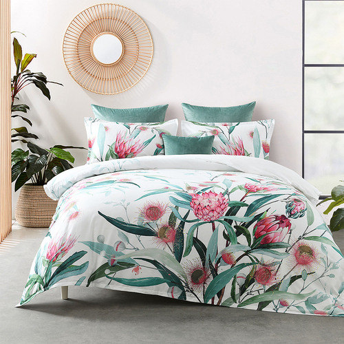 Bianca Australiana Quilt Cover Percale Cotton White - Double Bed