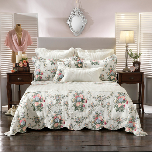 Bianca Rosedale Multi Bedspread Set Green - Double Bed