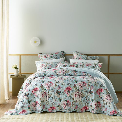 Bianca Charlene Bedspread Blue - King Bed with Pillowcase