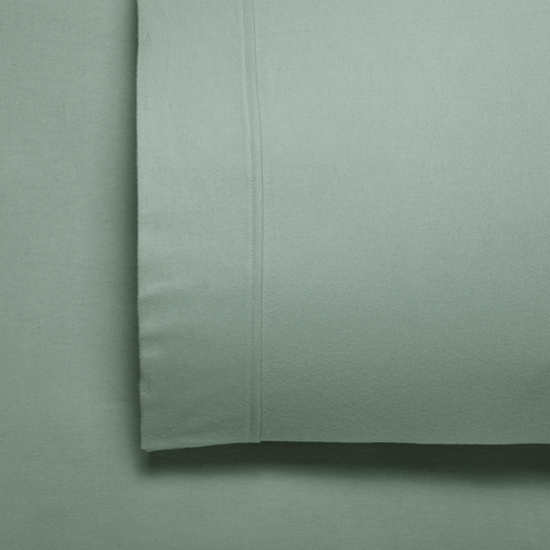 Bianca Fletcher 170gsm Cotton Twill Flannelette Sheet Set Sage - King Bed