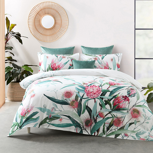 Bianca Australiana Quilt Cover Percale Cotton White - Queen Bed