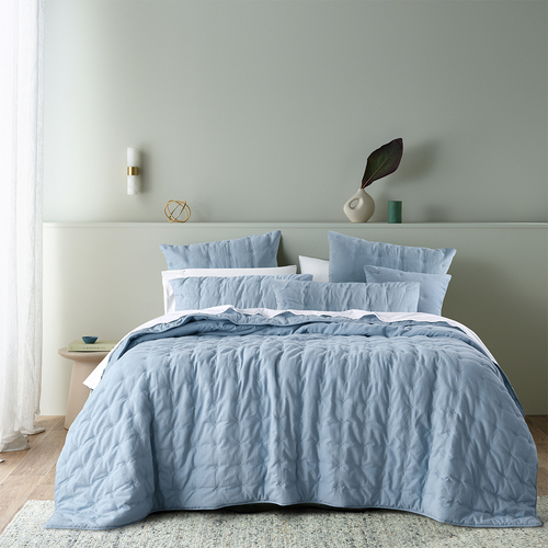Bianca Langston Comforter Blue Queen/King Bed with Pillowcase