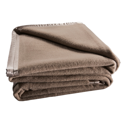 Bianca Australian 480gsm  Wool Blanket Mocca - Super King Bed