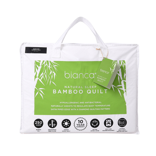 Bianca Natural Sleep 250gsm Quilt White - Single Bed